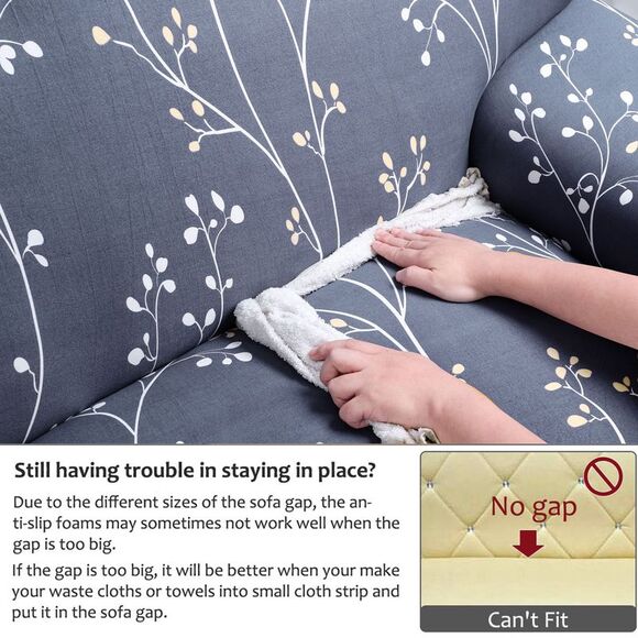 Printed Sofa Cover Stretch Couch Cover Slipcovers with One Pillow Case X-Large - Picture 5 of 6